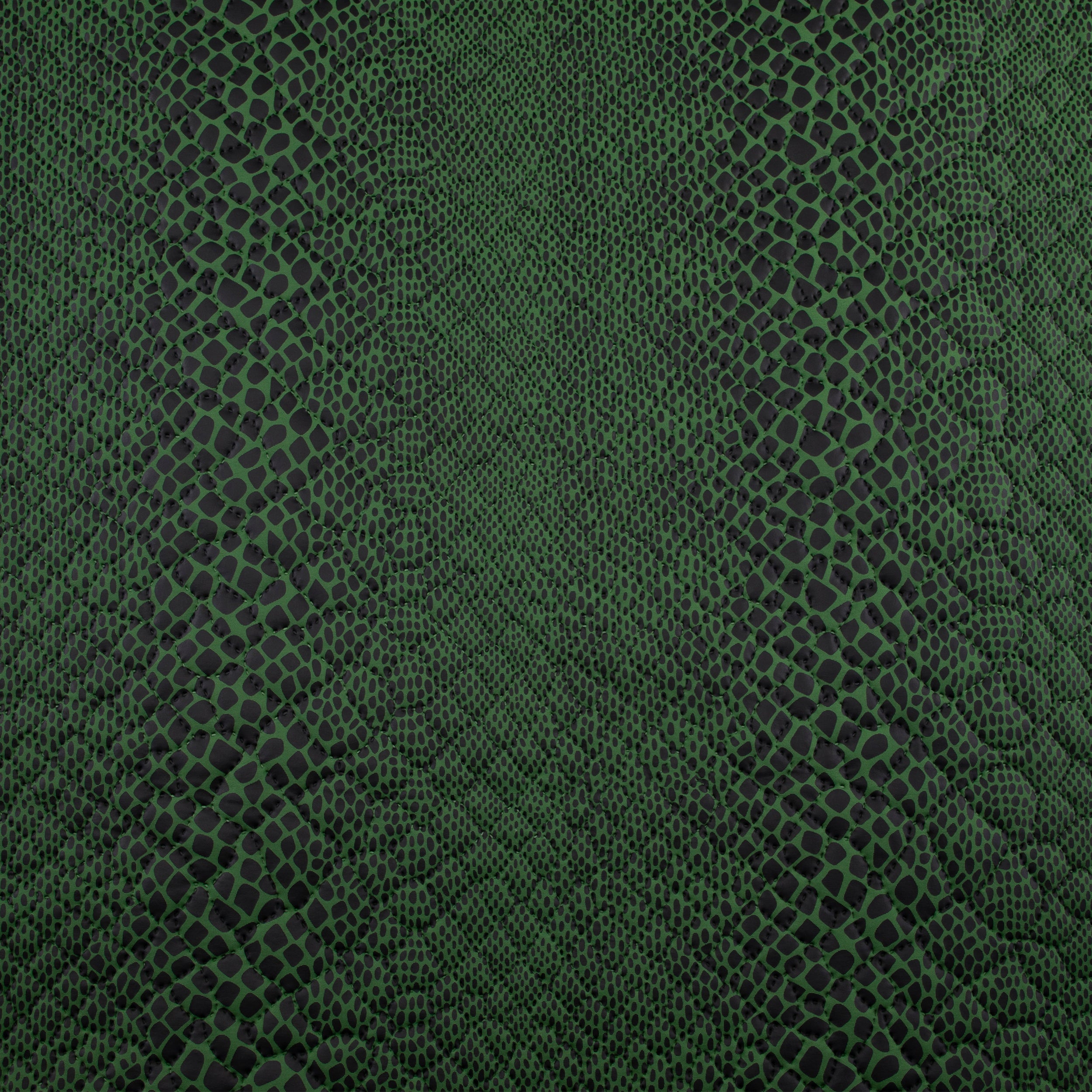 Quilted Fabric, Reptile Print, Green