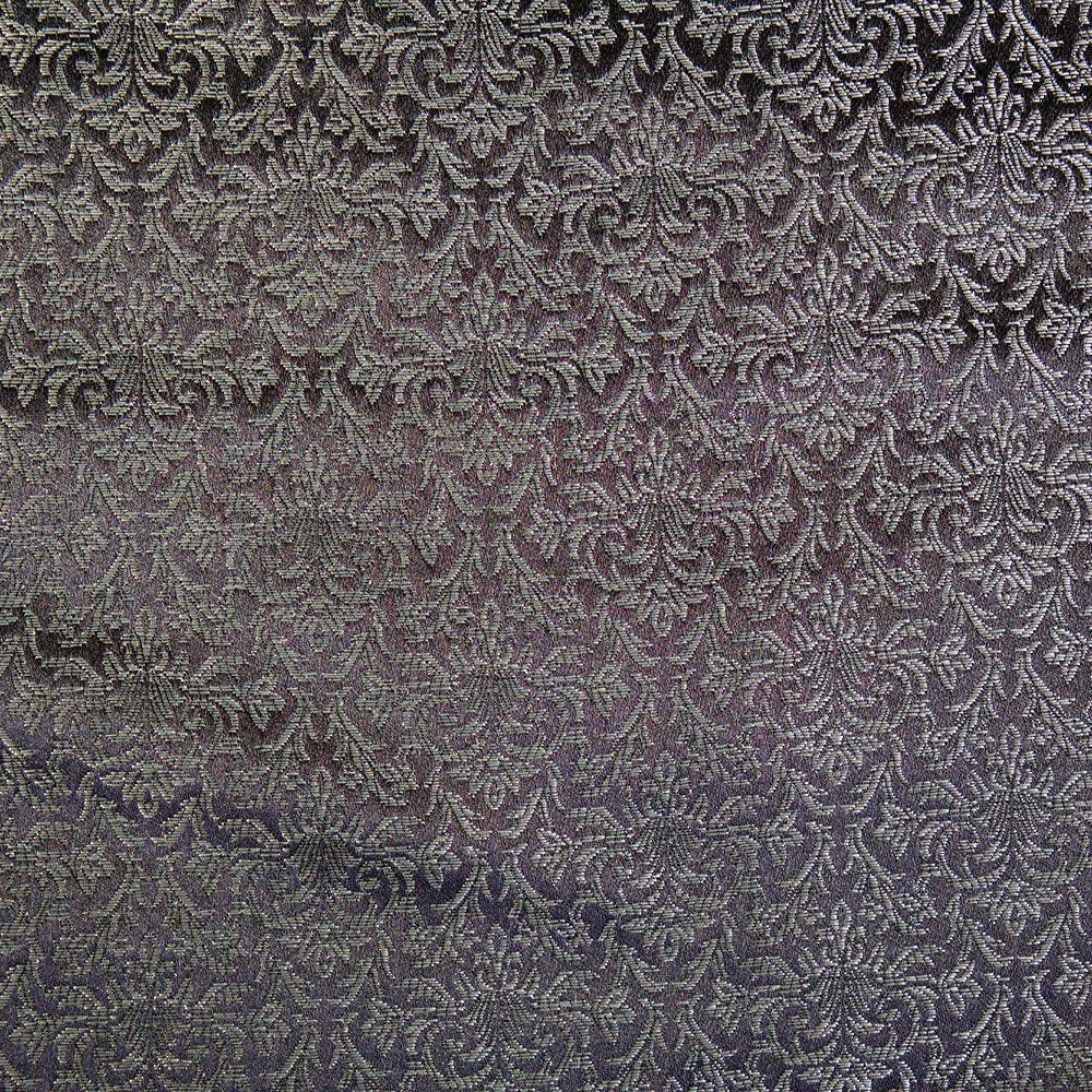Imperial Brocade Fabric, Black & Silver