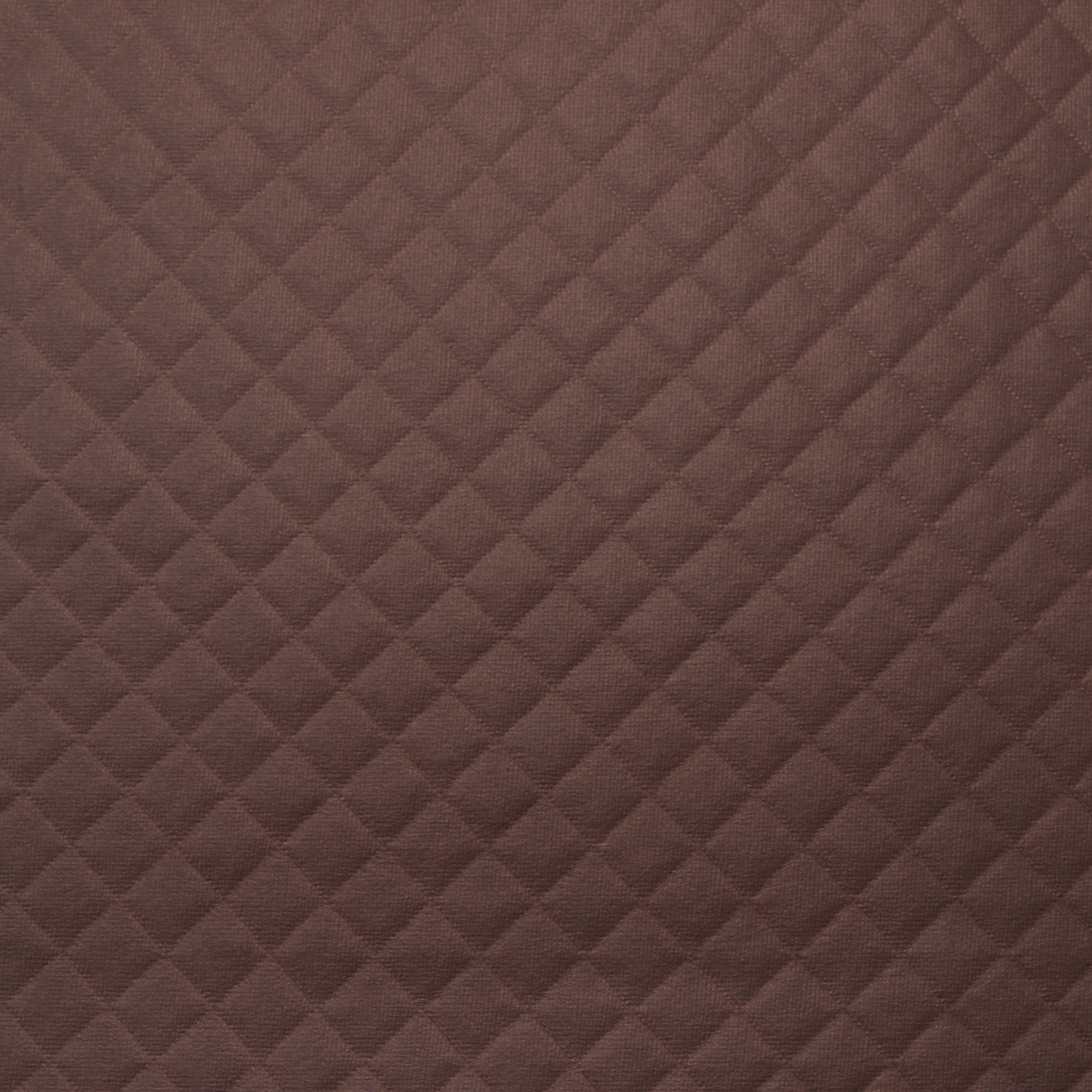 Pleather Fabric, Quilted Texture, Brown