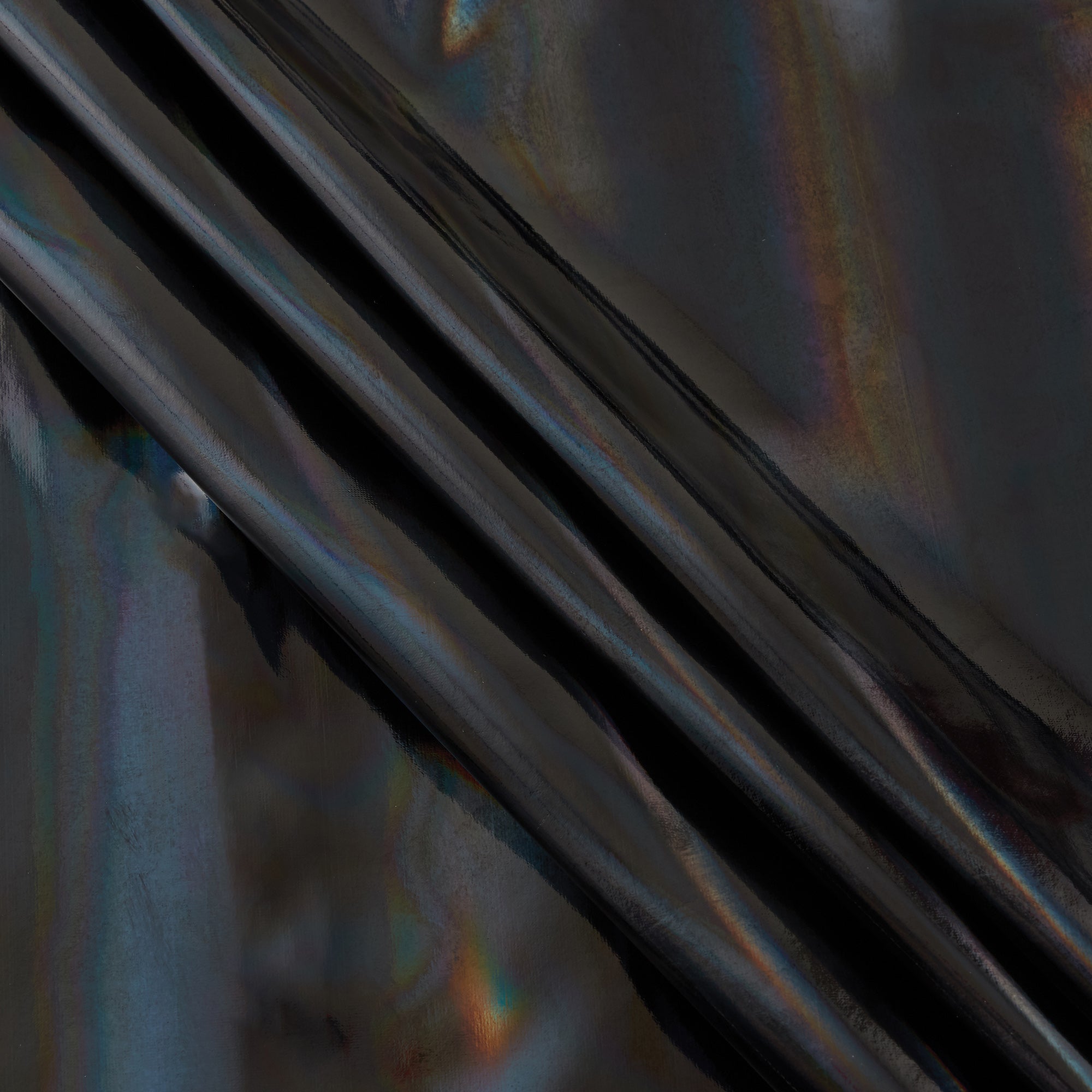 4-Way Stretch Fabric, Mirror Foil, Black