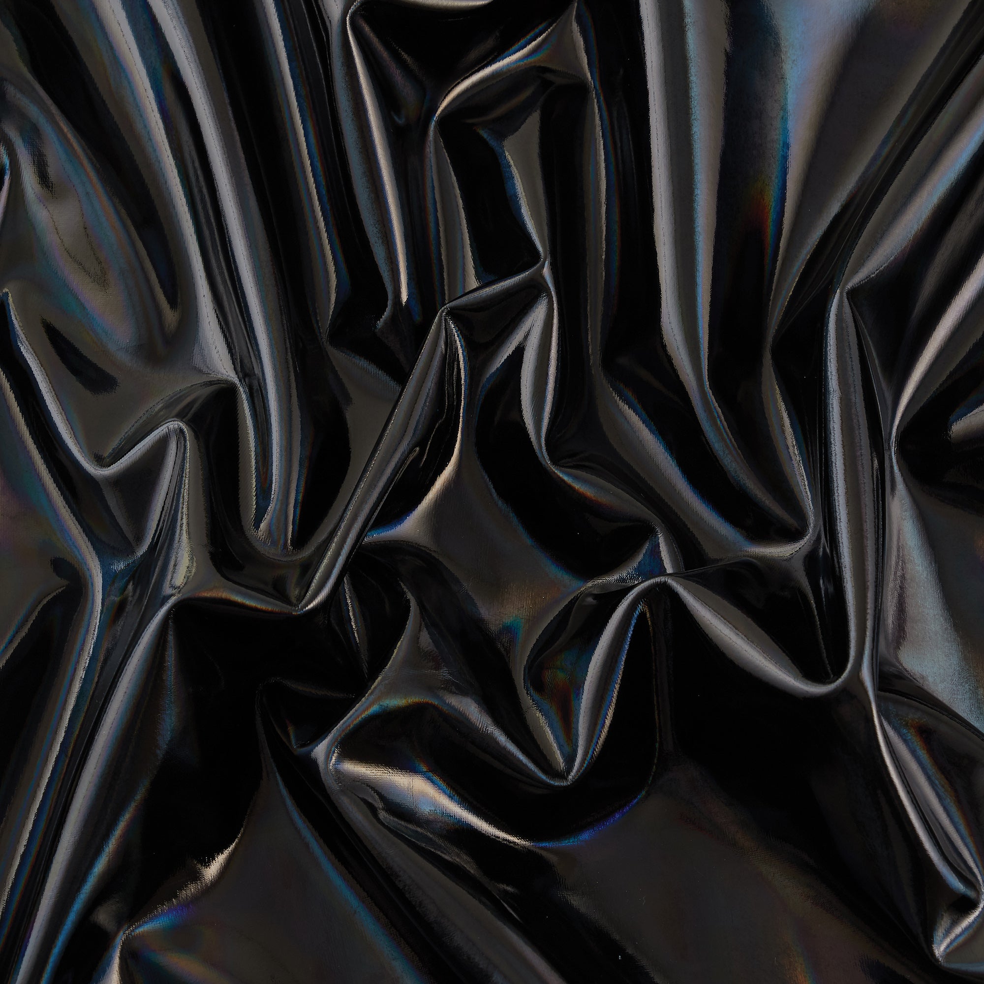 4-Way Stretch Fabric, Mirror Foil, Black