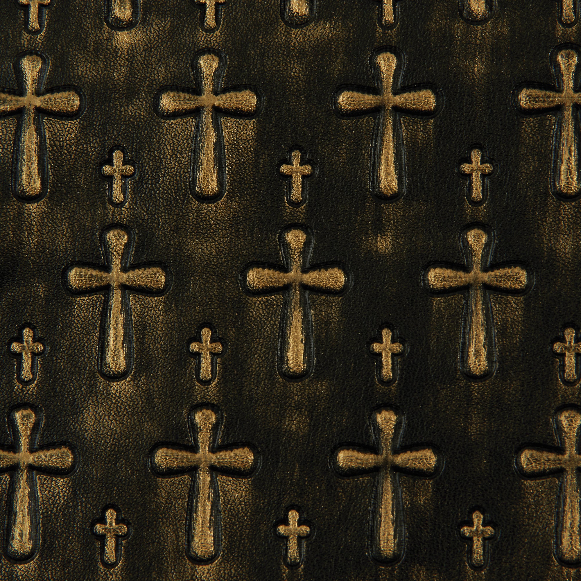 Textured Cross Fabric, Gold & Black