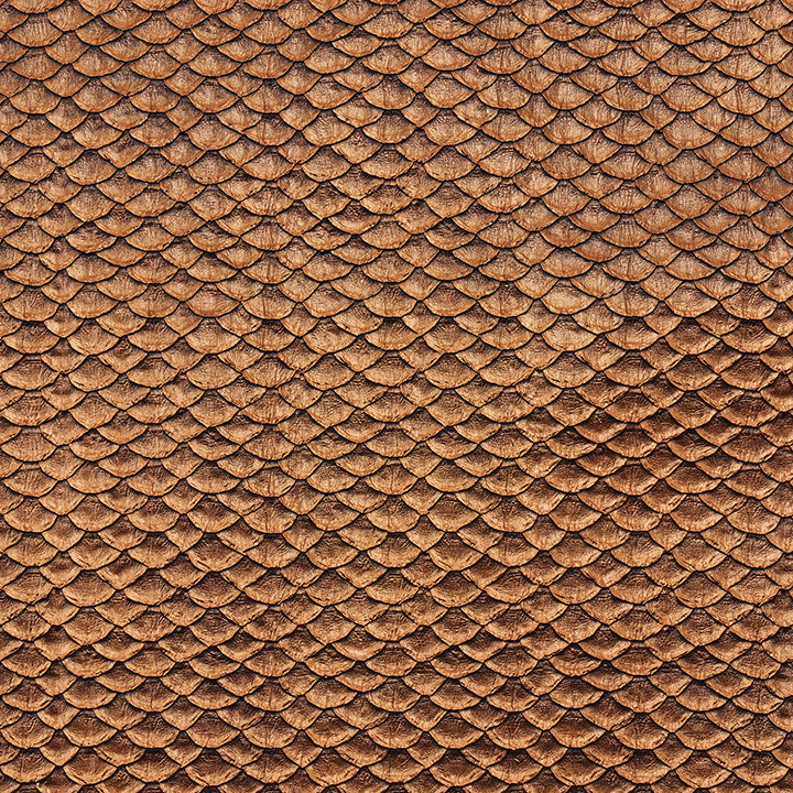 Metallic Textured Scale Fabric, Copper