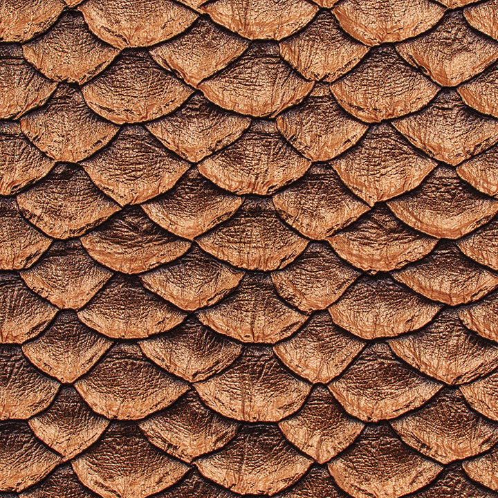 Metallic Textured Scale Fabric, Copper