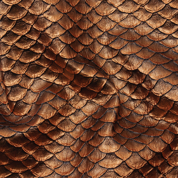 Metallic Textured Scale Fabric, Copper