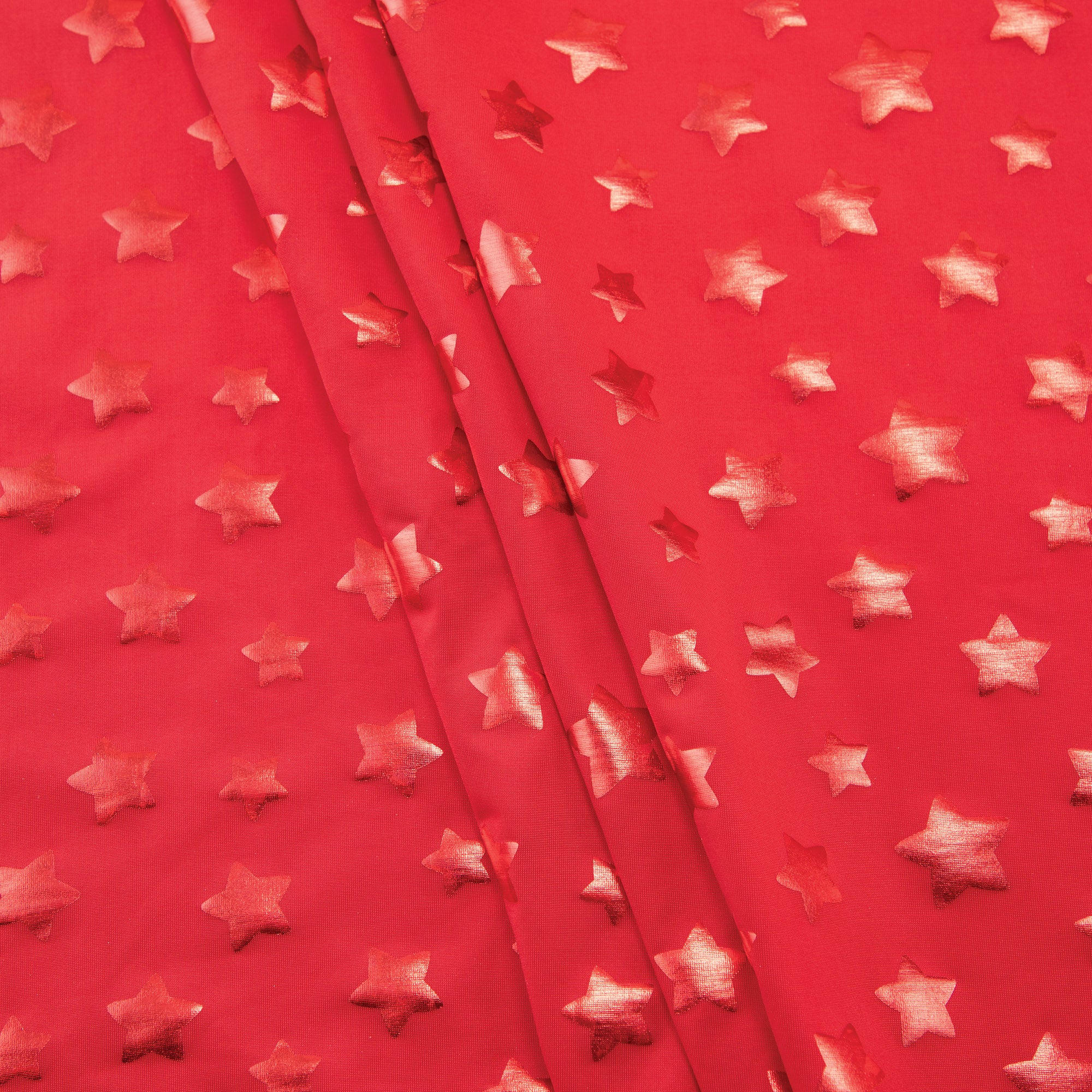 Stretch Fabric, Tonal Star, Red