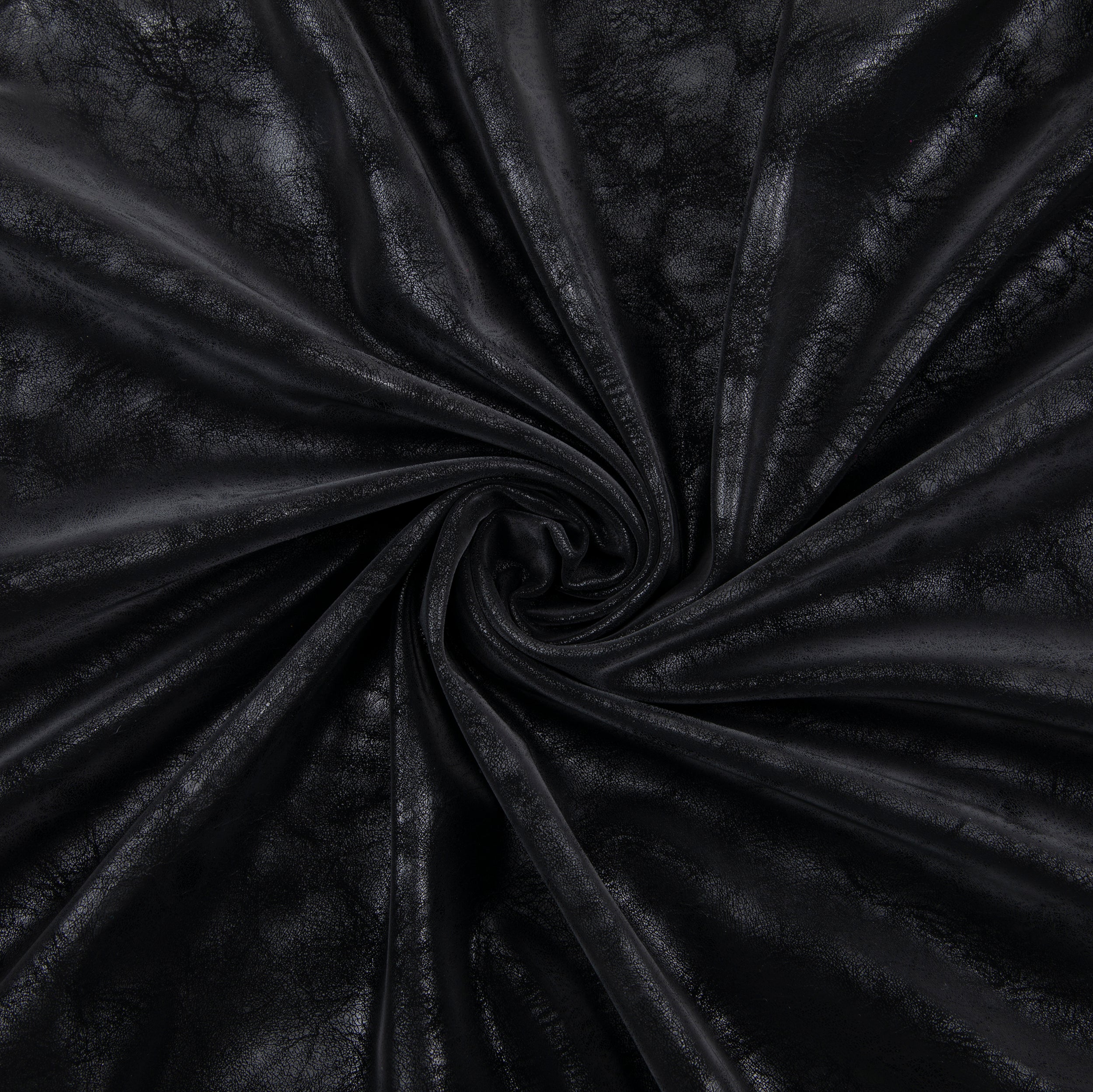 Soft Distressed Pleather Fabric, Black