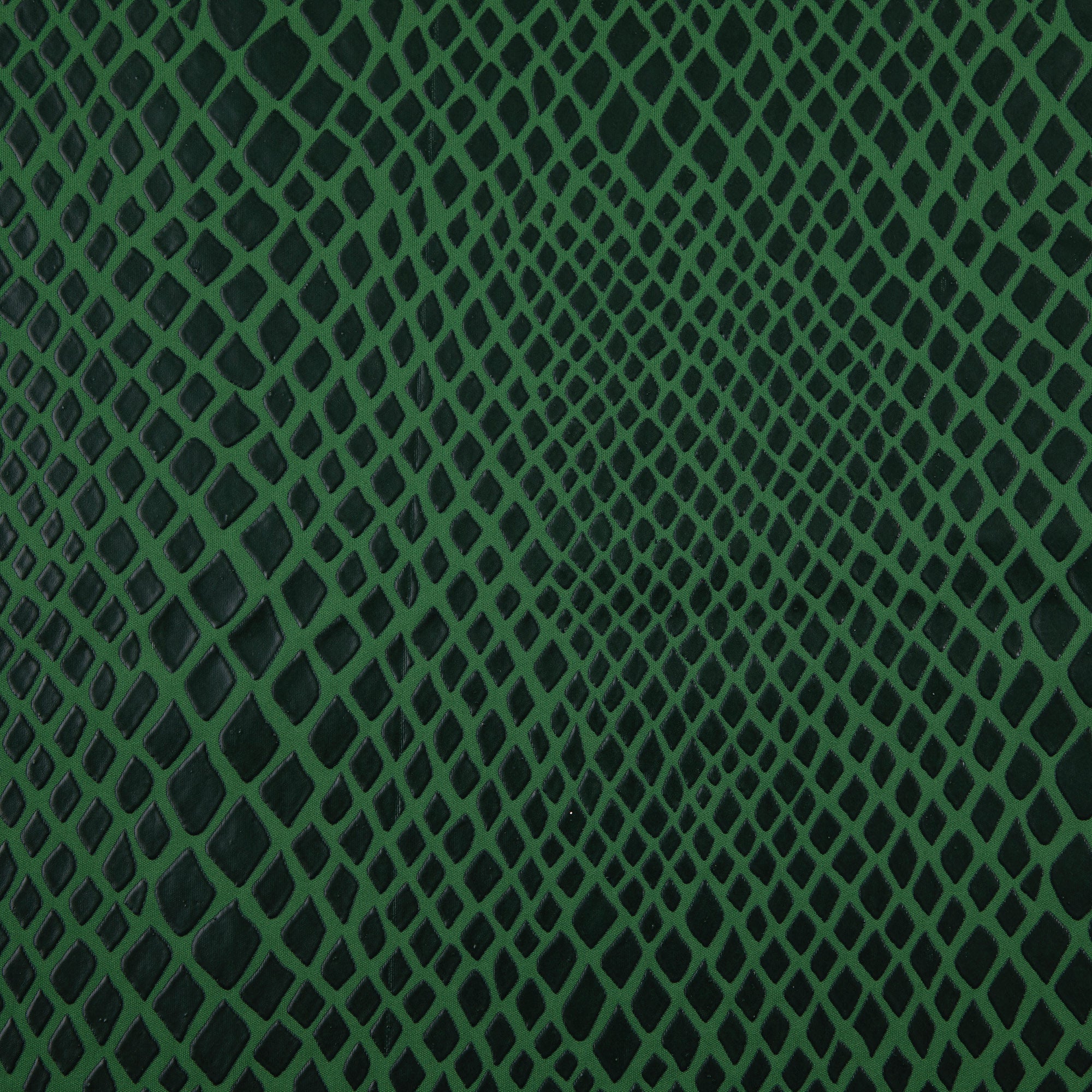Stretch Fabric, Textured Python Print, Green