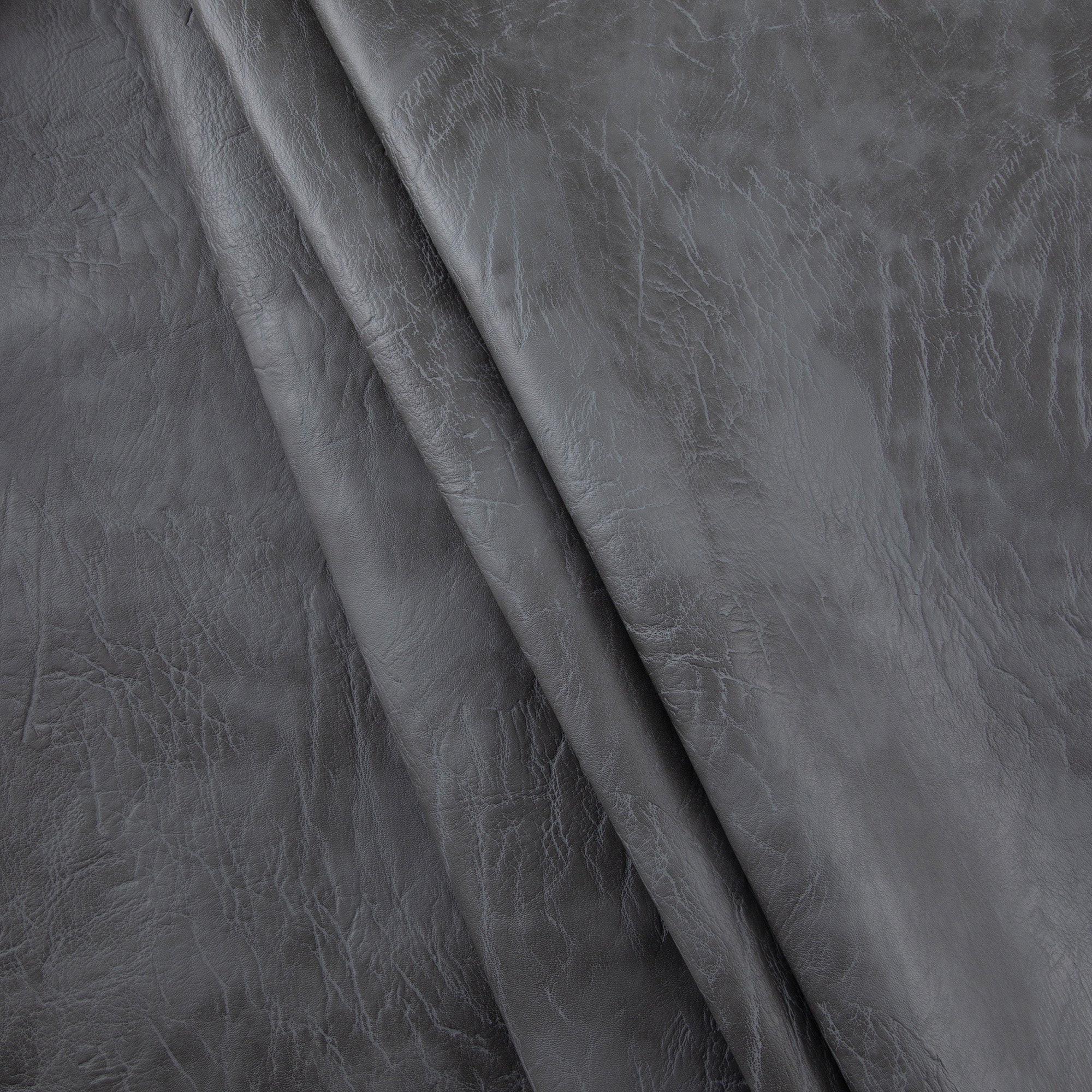 Distressed Pleather Fabric, Gray