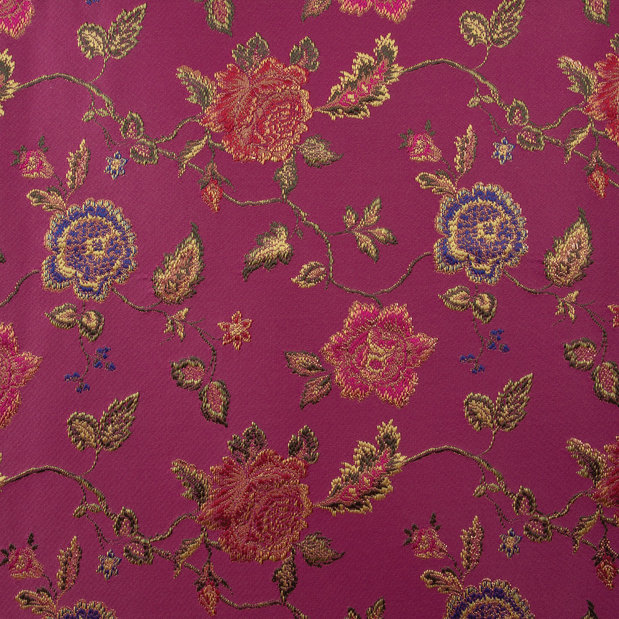 4 Seasons French Brocade Fabric, Floral, Fuchsia Pink