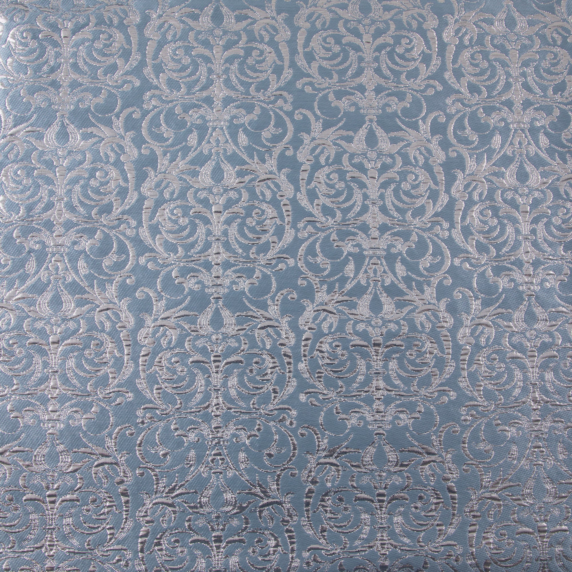 Damask Brocade Fabric, Blue