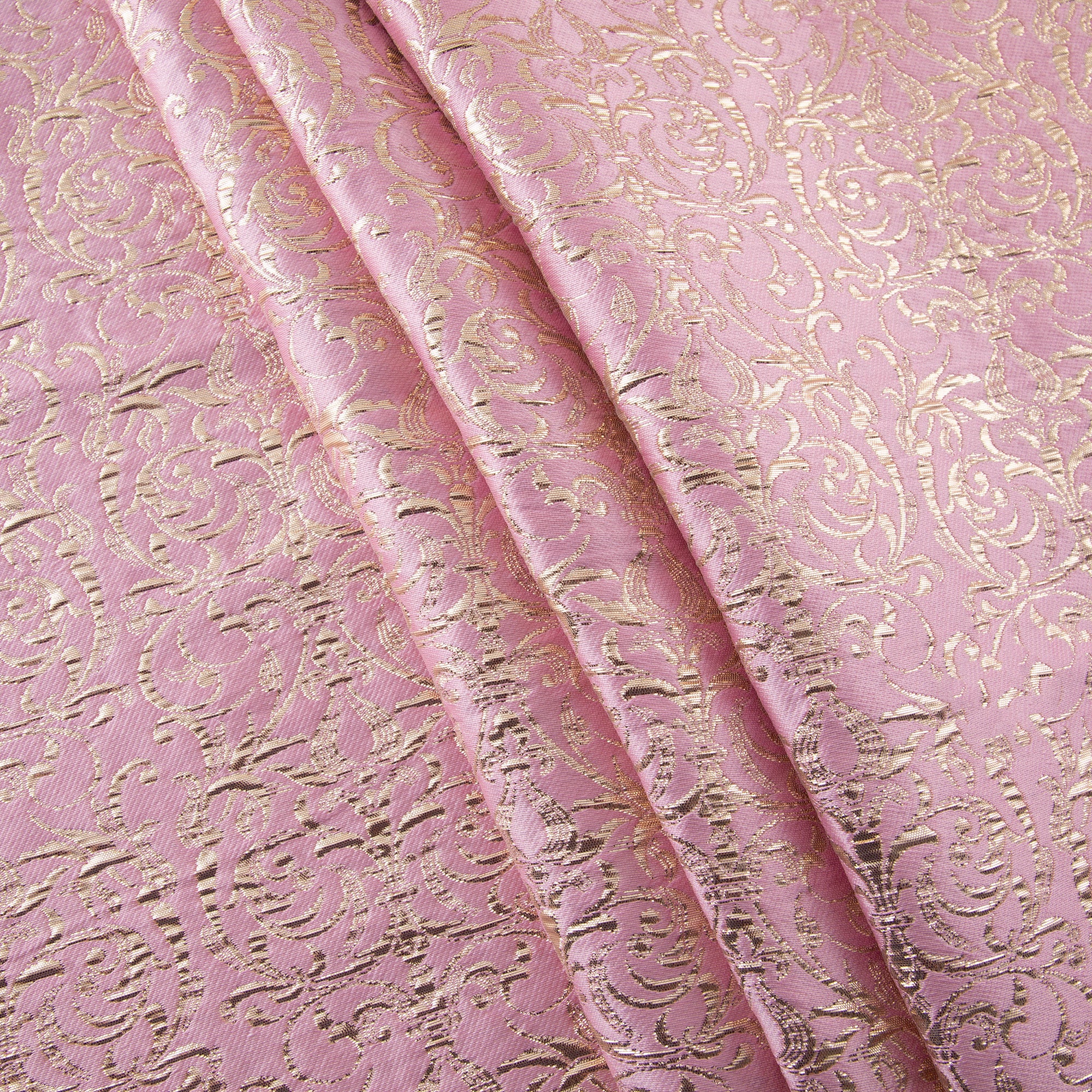 Damask Brocade Fabric, Pink