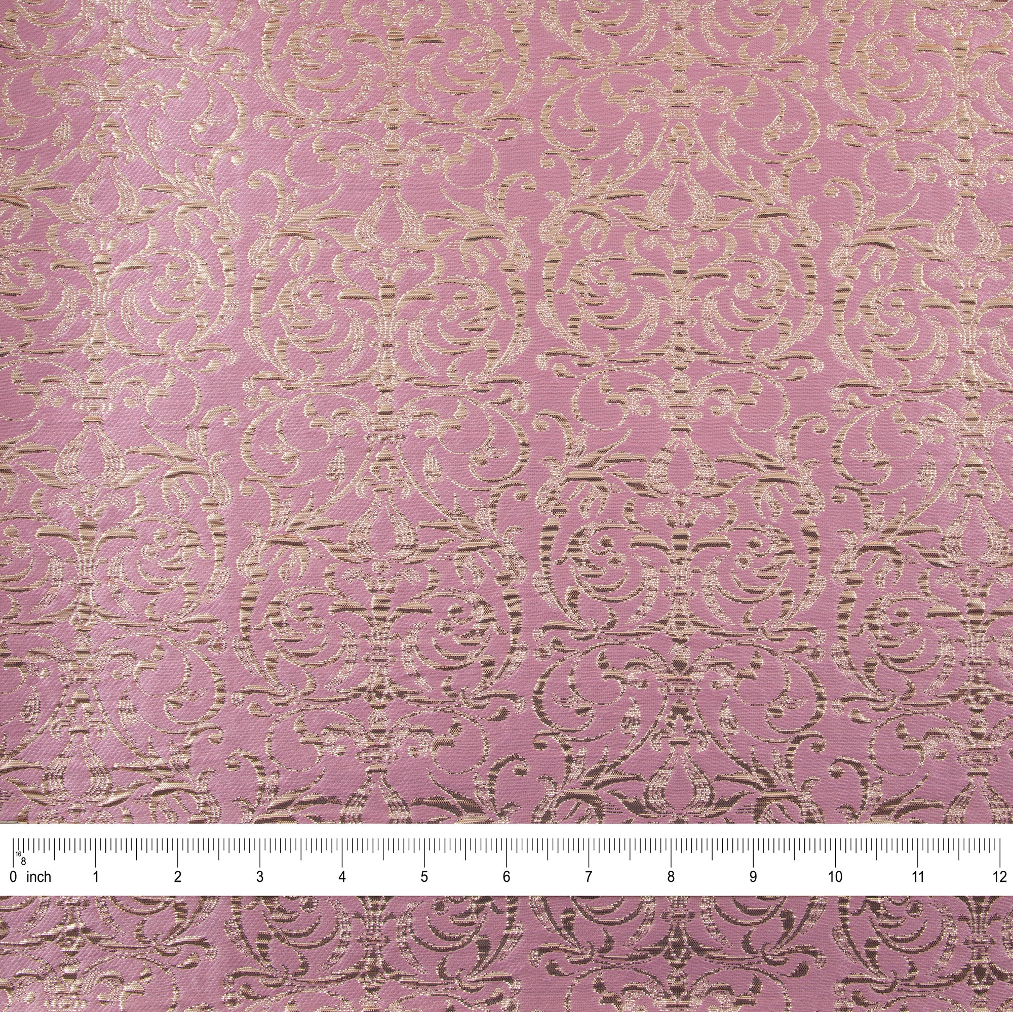 Damask Brocade Fabric, Pink