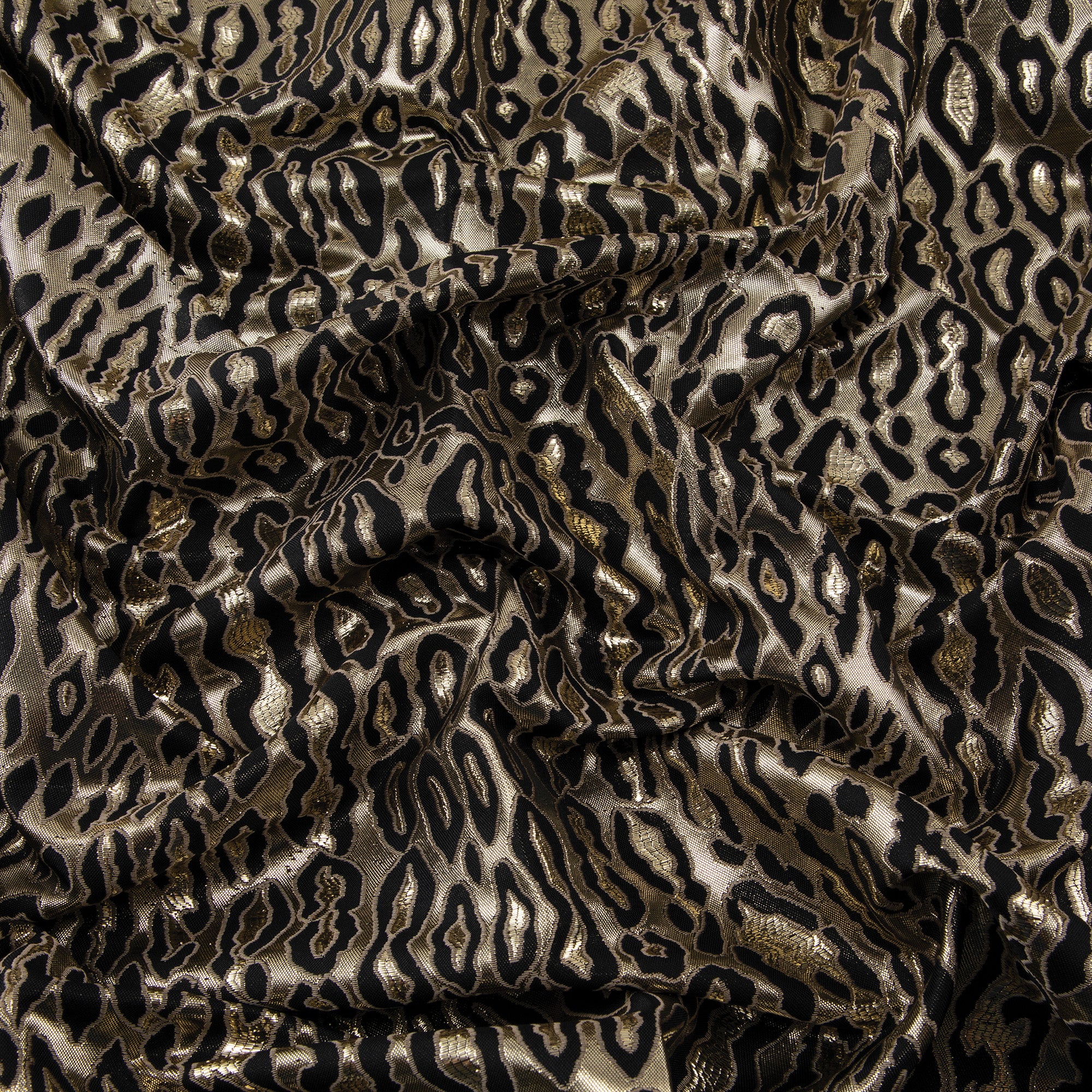 Woven Jacquard Fabric, Metallic Cheetah