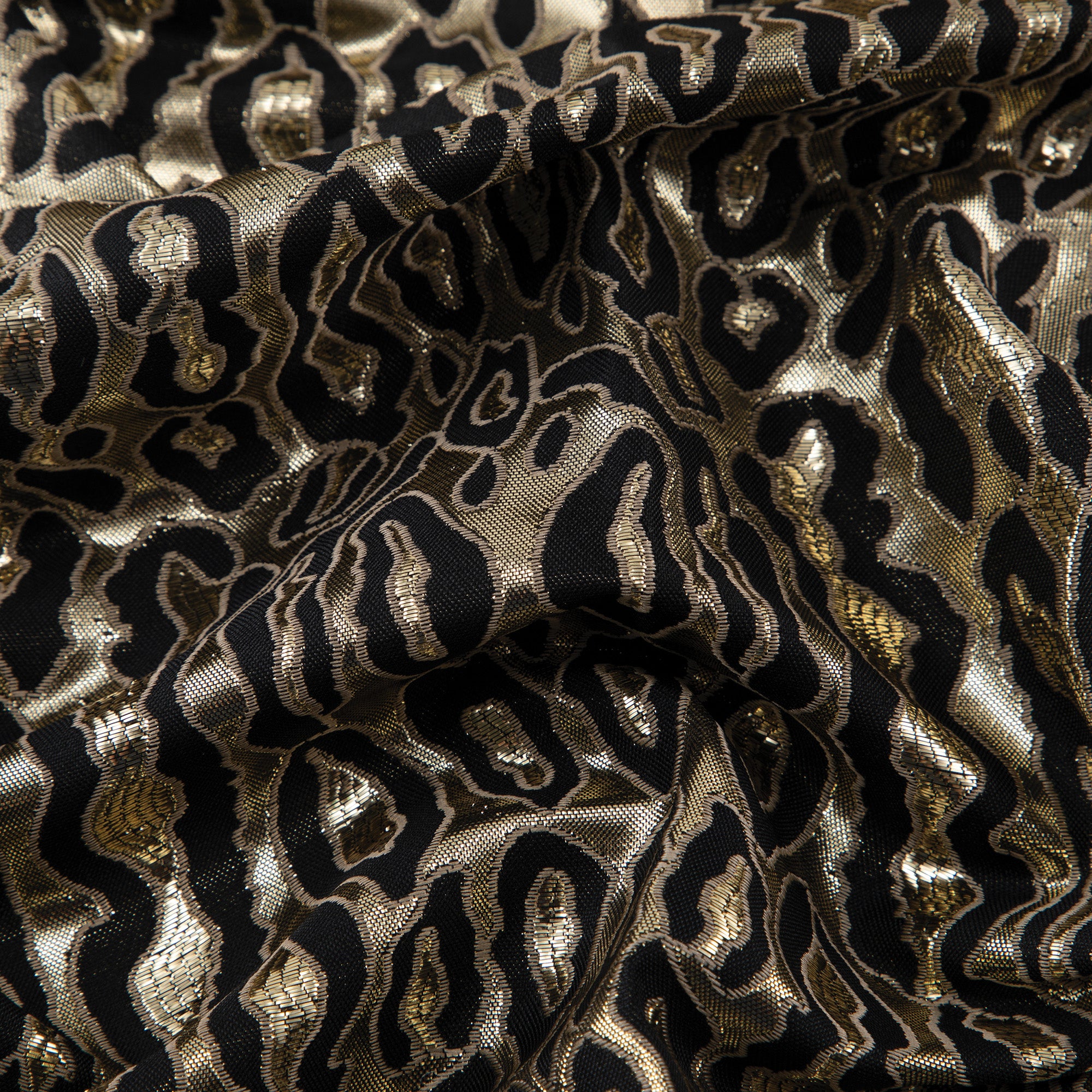 Woven Jacquard Fabric, Metallic Cheetah