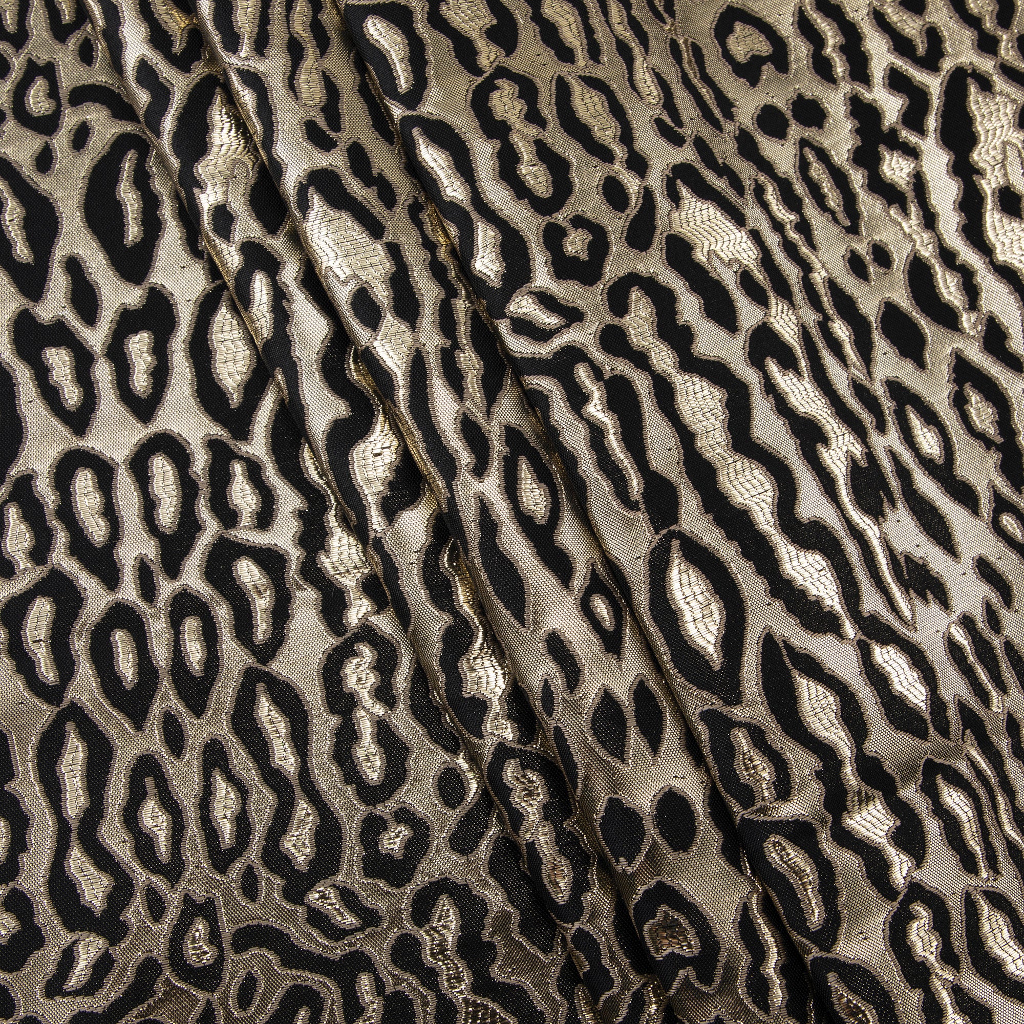 Woven Jacquard Fabric, Metallic Cheetah