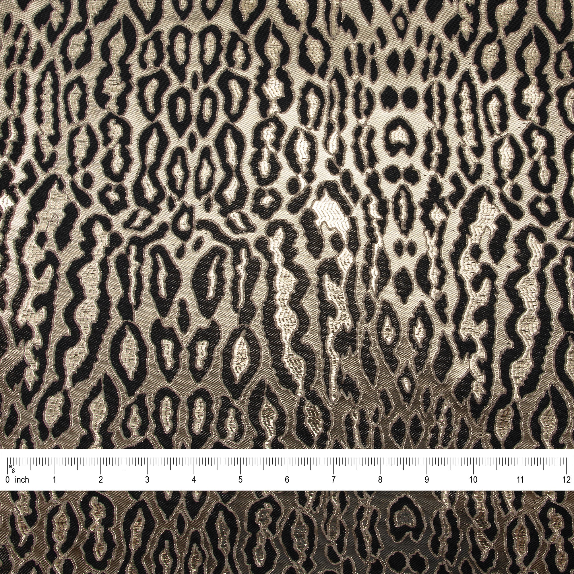 Woven Jacquard Fabric, Metallic Cheetah
