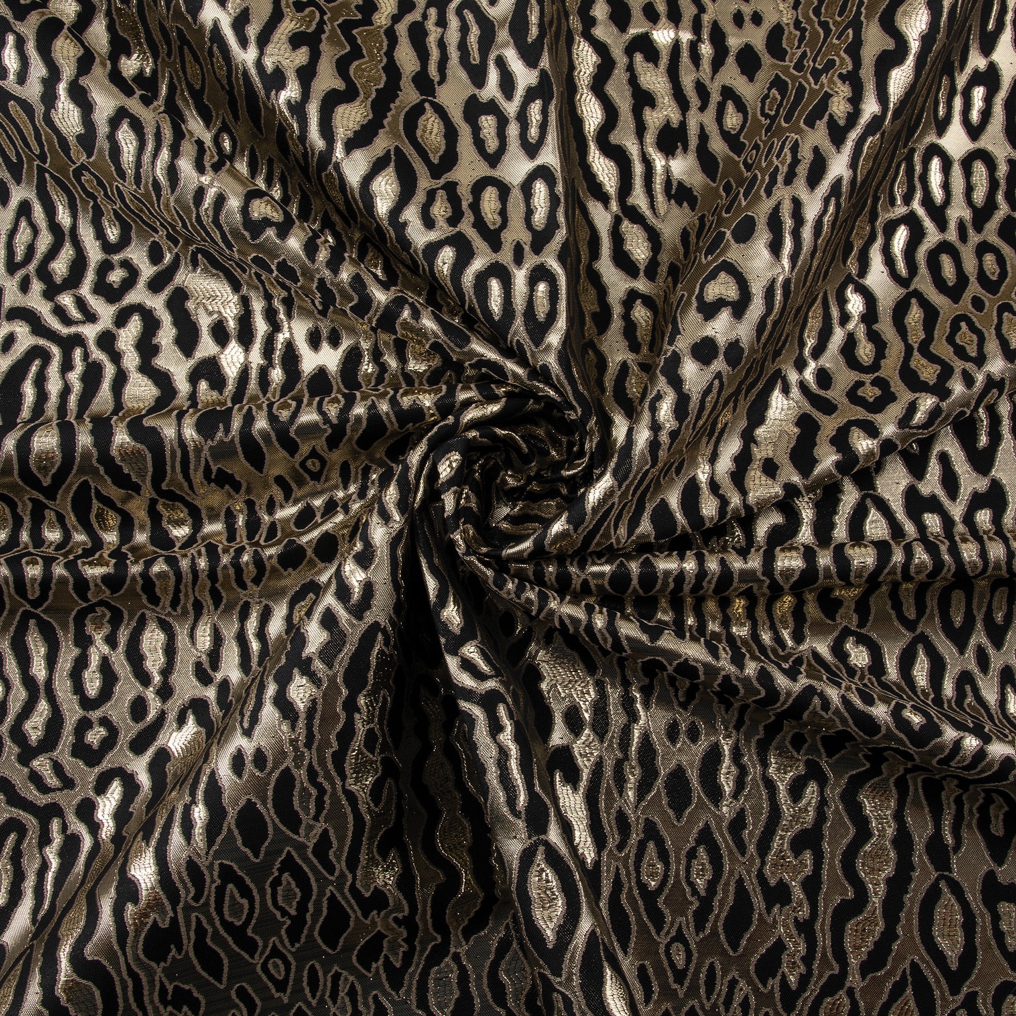 Woven Jacquard Fabric, Metallic Cheetah