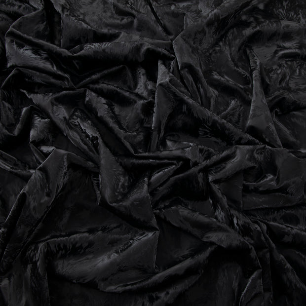 Stretch Fabric, Faux Fur, Black