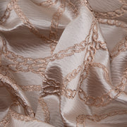 Chainlink Brocade Fabric, Textured, Ivory & Gold