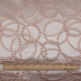 Load image into Gallery viewer, Chainlink Brocade Fabric, Textured, Ivory &amp; Gold