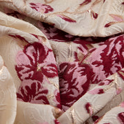 Floral Brocade Fabric, Textured, Ivory & Pink