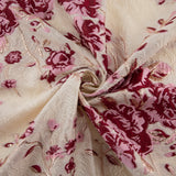 Load image into Gallery viewer, Floral Brocade Fabric, Textured, Ivory &amp; Pink