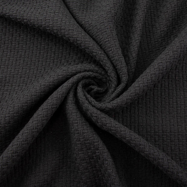 Basketweave Fabric, Black