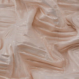 Load image into Gallery viewer, Textured Chevron Fabric, Metallic Rose Gold &amp; Ivory