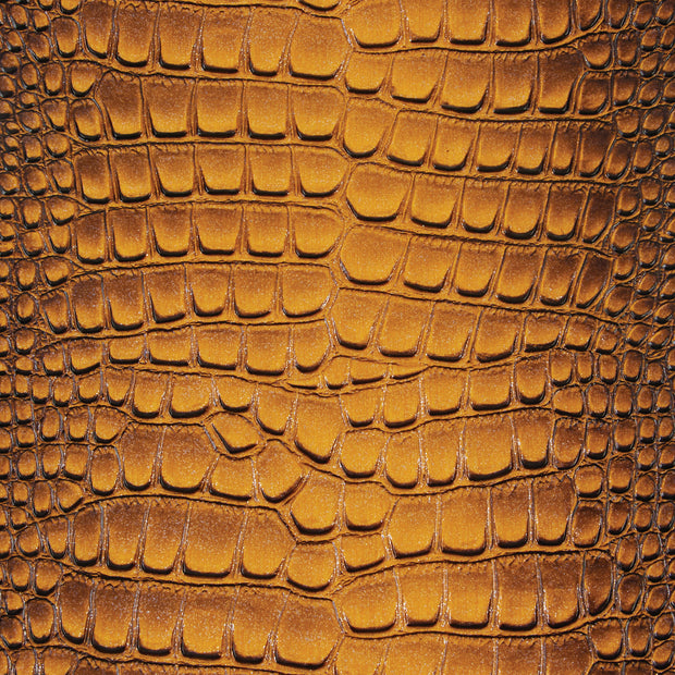 Faux Leather Fabric, Scales, Yellow