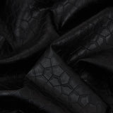 Load image into Gallery viewer, Pleather Fabric, Pentagon Pattern, Textured, Black