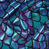 Load image into Gallery viewer, Stretch Fabric, Holographic Dragon Scales, Oil Slick