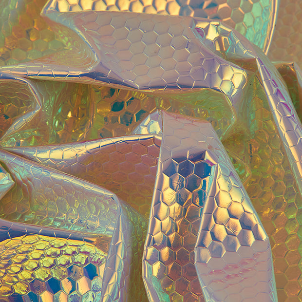 Yaya Han Collection Textured Geometric Foil Iridescent