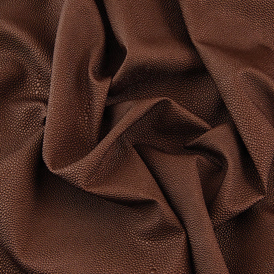Pebbled Faux Leather Fabric, Brown