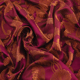 Load image into Gallery viewer, Renaissance Brocade Fabric, Metallic Red &amp; Gold