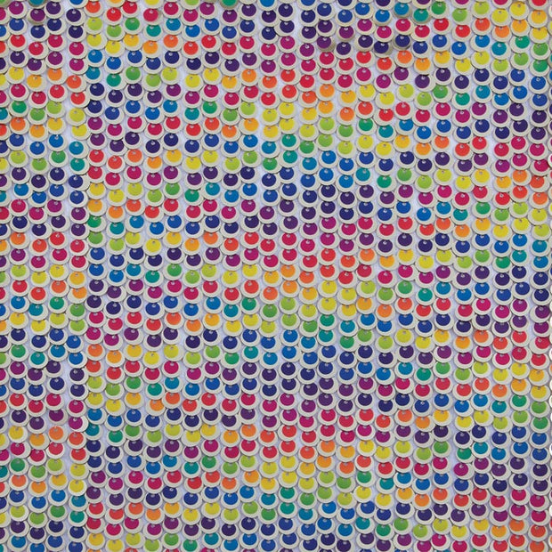 Rainbow Paillette Sequins Fabric, Rainbow Sequins Fabric, 52 Wide