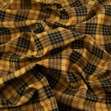 Load image into Gallery viewer, Woven Fabric, Yellow &amp; Black Plaid