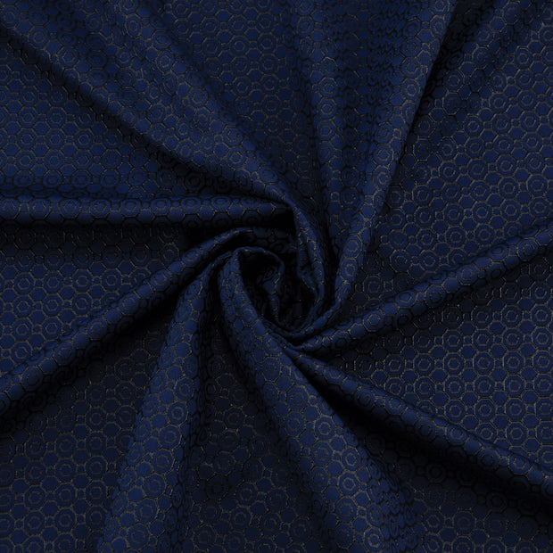Stretch Fabric, Raised Rubber Geometric Print, Blue