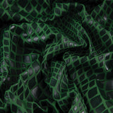 Load image into Gallery viewer, Stretch Fabric, Textured Python Print, Green