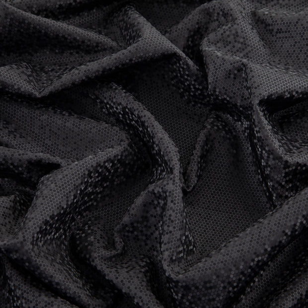 4-Way Stretch Fabric, Pixel Pattern, Black