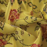 Load image into Gallery viewer, 4 Seasons French Brocade Fabric, Floral, Bright Yellow
