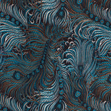 Load image into Gallery viewer, Peacock Brocade Fabric, Teal